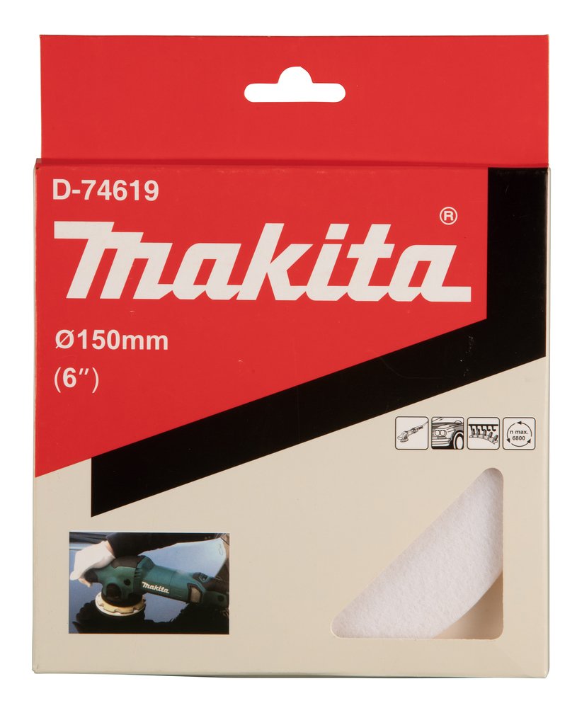 Fieltro 150 Mm Makita D-74619 Blanco abrasivo pulido - Imagen 3