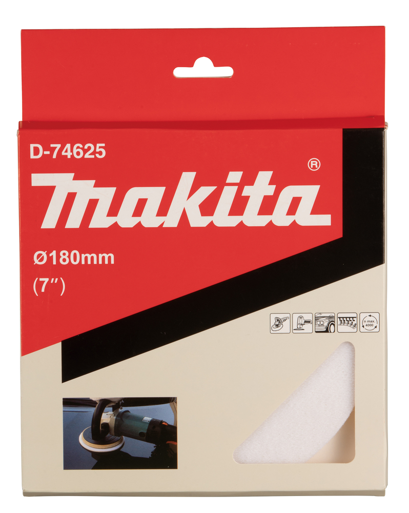 Fieltro 180 Mm Makita D-74625 Blanco abrasivo pulido - Imagen 3