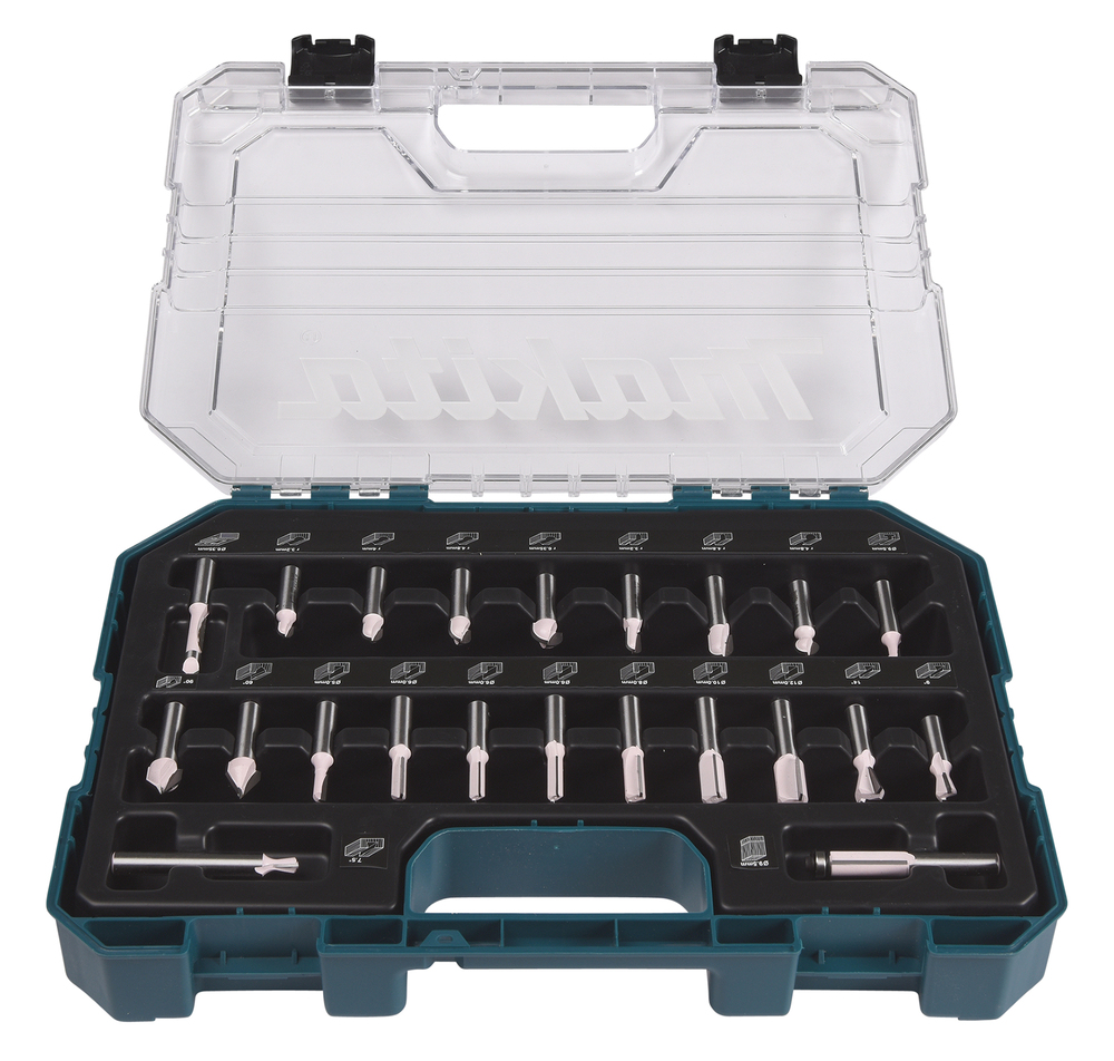 Estuche de Fresas Ranuradas, 22 Piezas Makita D-74784 fresadora - Imagen 4