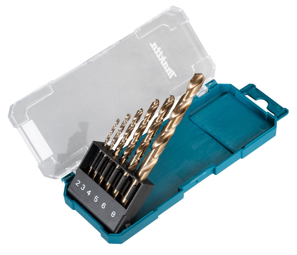 Estuche de Brocas para Metal Hss-co 2-3-4-5-6-8 Mm 6 Piezas Makita D-75758 8 MM Inox perforación fijación acero inoxidable - Imagen 2