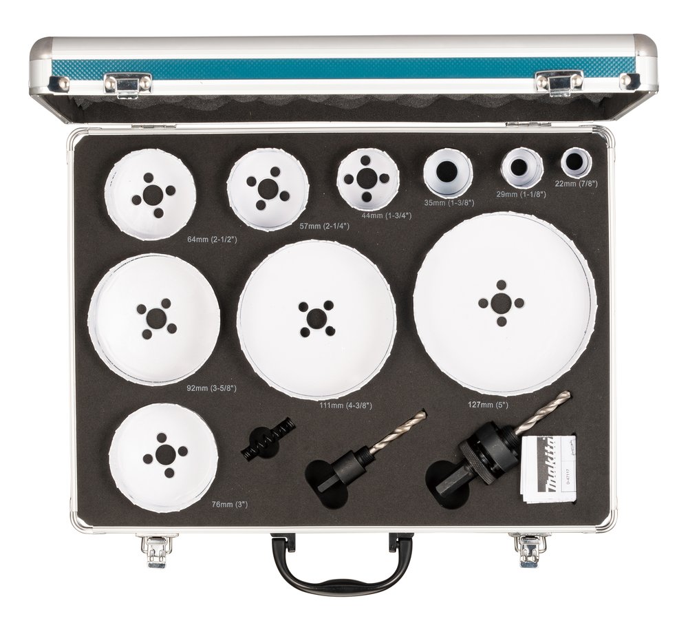 Broca de Corona Bim Kit, 13 Piezas Makita D-75764 127 Mm 38 Mm perforación fijación aluminio - Imagen 3