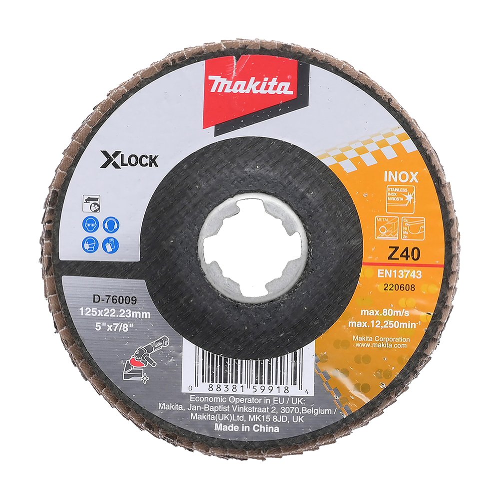 Disco de Láminas X-lock, 125 Mm, Z40 Makita D-76009 Inox trabajo metal acero inoxidable