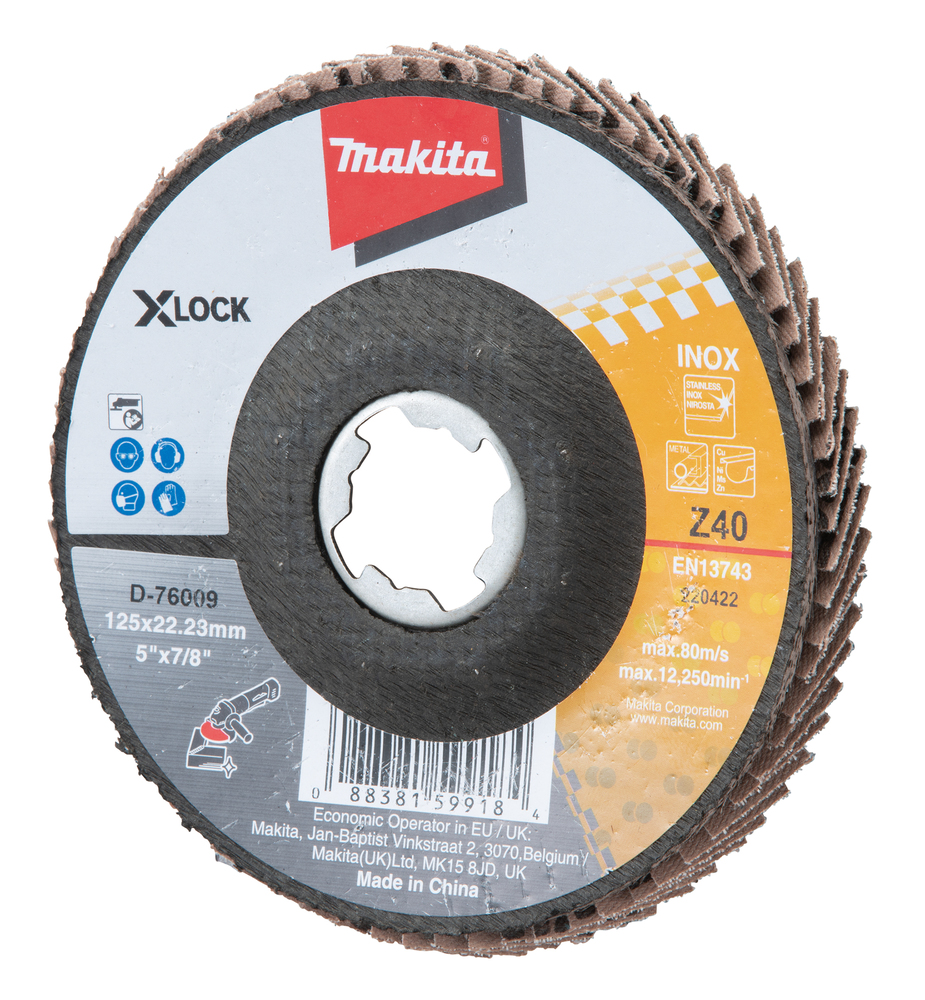 Disco de Láminas X-lock, 125 Mm, Z40 Makita D-76009 Inox trabajo metal acero inoxidable - Imagen 2