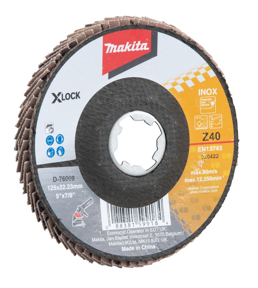 Disco de Láminas X-lock, 125 Mm, Z40 Makita D-76009 Inox trabajo metal acero inoxidable - Imagen 4