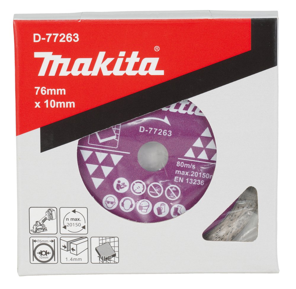 Disco de Diamante 76 X 10 Mm Makita D-77263 76X10 Mm Azul - Imagen 4
