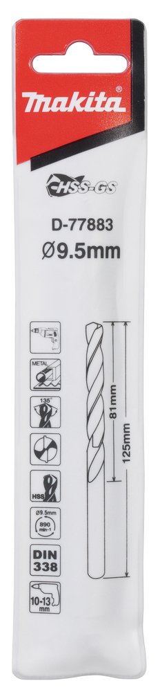 Brocas Metal Hss-gs Makita D-77883 5X125 Mm perforación fijación - Imagen 2
