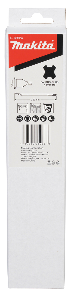 Espátula Curva Sds-plus 50X250 Mm Makita D-78324 perforación fijación - Imagen 4