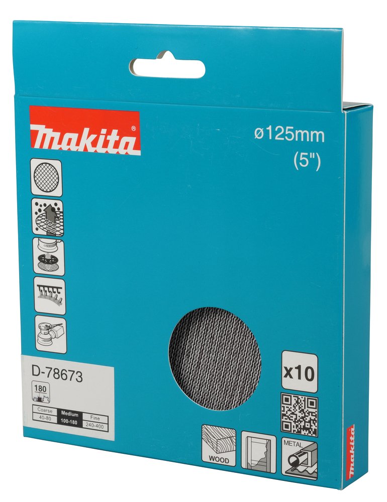 Disco de Lija, 125 Mm, A180 Makita D-78673 abrasivo pulido - Imagen 6
