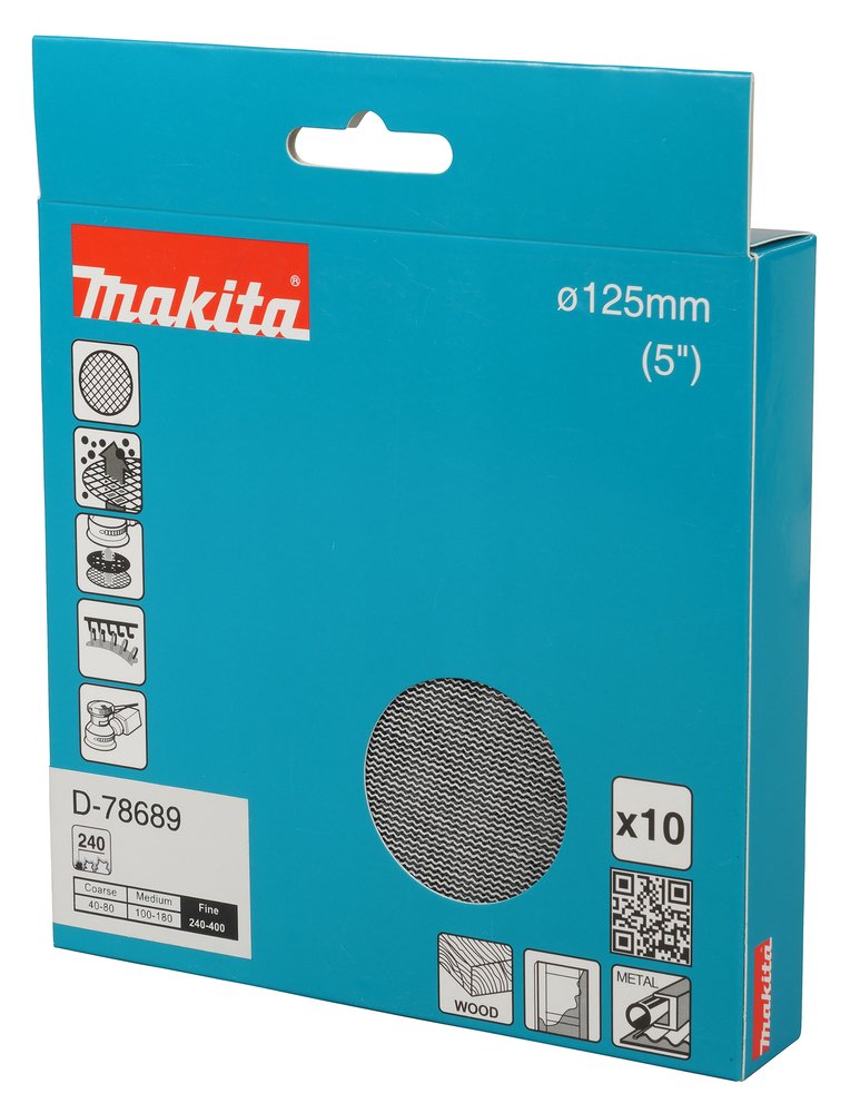 Disco de Lija, 125 Mm, A240 Makita D-78689 abrasivo pulido - Imagen 6