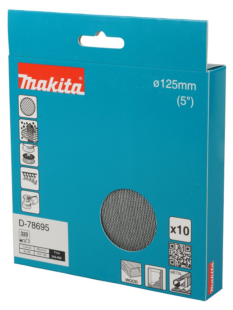 Disco de Malla Abrasiva Ø125 Mm, A320 Makita D-78695 abrasivo pulido - Imagen 6
