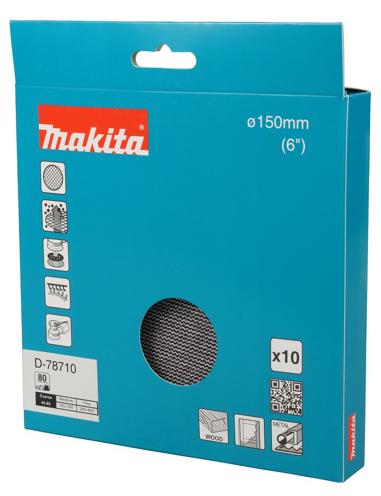 Disco de Lija 150 MM A80 10P Makita D-78710 150 MM abrasivo pulido - Imagen 4