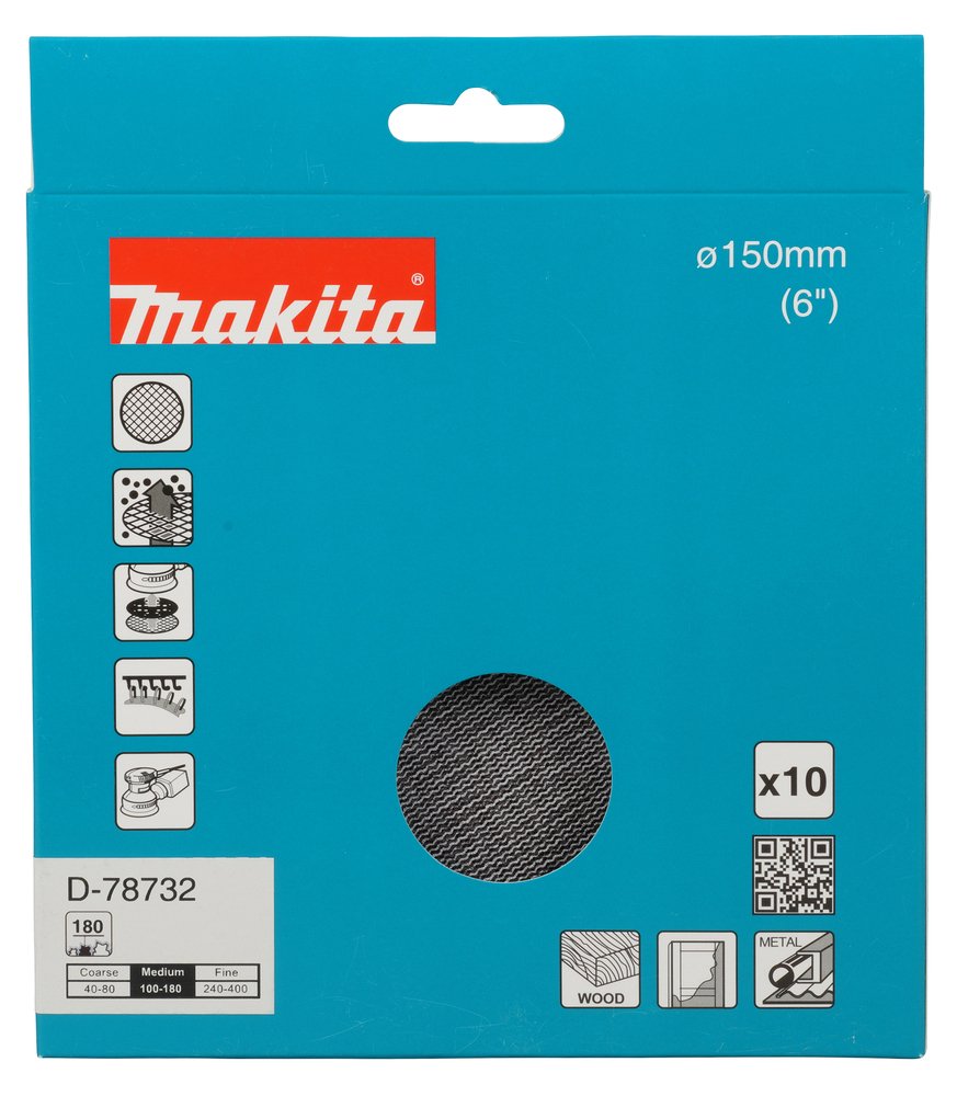Disco Lija, 150 Mm, A180, 10U Makita D-78732 abrasivo pulido - Imagen 3