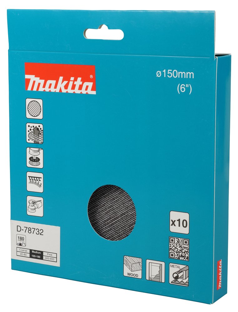 Disco Lija, 150 Mm, A180, 10U Makita D-78732 abrasivo pulido - Imagen 4
