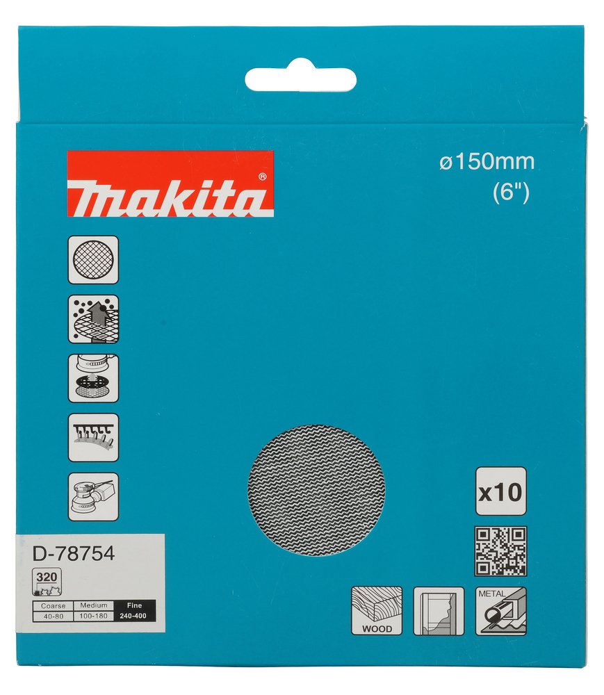 Disco Lija 150 Mm A320 10U Makita D-78754 150 MM abrasivo pulido - Imagen 3