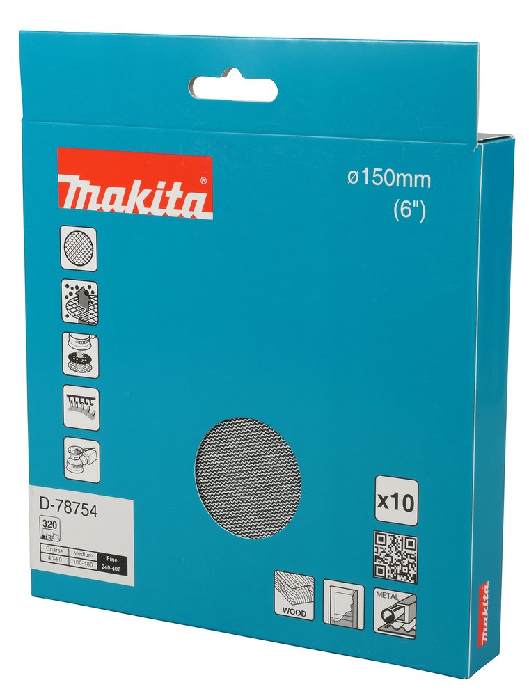 Disco Lija 150 Mm A320 10U Makita D-78754 150 MM abrasivo pulido - Imagen 4