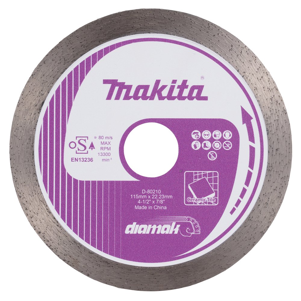 D-80210 Disco de diamante 115 x 22,23 mm, Banda continua