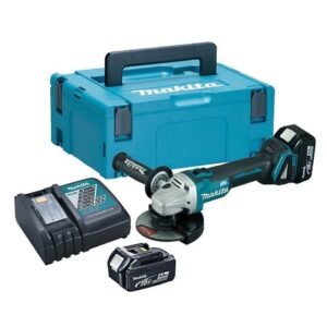 Makita DGA504 RMJ - Miniamoladora 18 V 4 0 Ah Litio-ion 125 Mm 18 V 4.0 AH Rojo herramienta batería