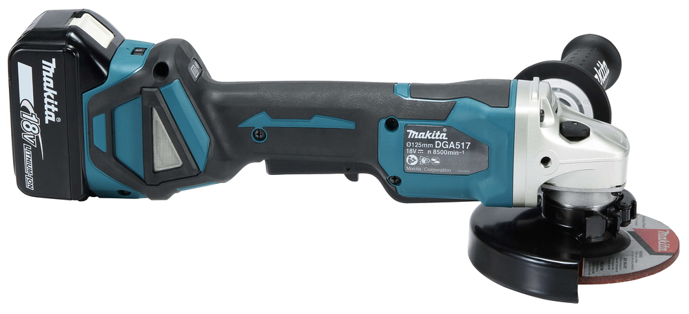 Miniamoladora Lxt® Makita DGA517Z 125 Mm 500 M Blanca herramienta batería 18 V - Solo máquina (sin batería ni cargador) - Imagen 6