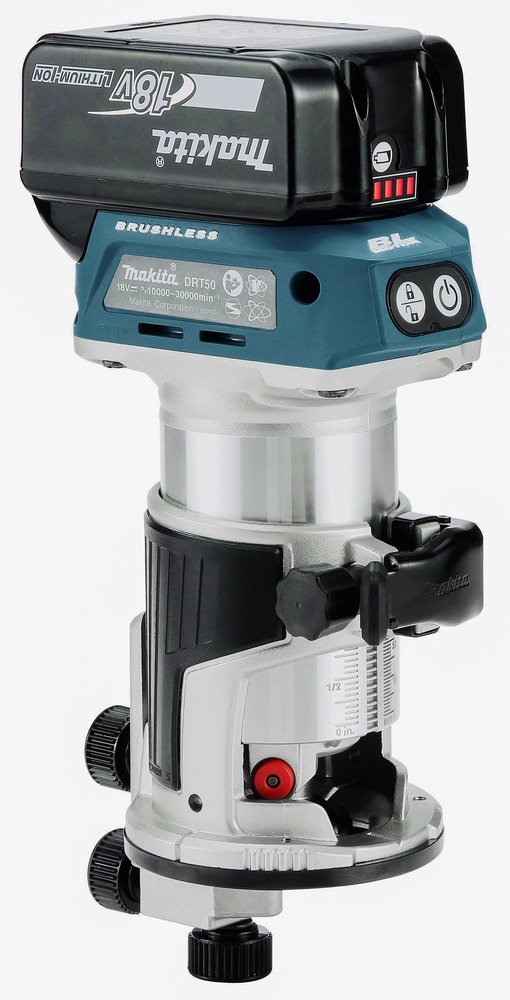 Fresadora Multifunción Lxt® Makita DRT50Z 8 Mm 30000 M trabajo madera 18 V - Imagen 7