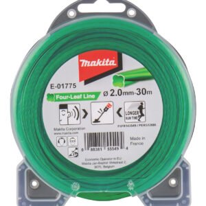 Hilo de Cuatro Hojas de Nylon de 2,0 Mm X 30 M Makita E-01775 Verde gasolina jardín