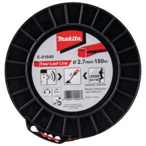 Hilo de Cuatro Hojas de Nylon de 2,7 Mm X 180 M Makita E-01840 Rojo gasolina jardín