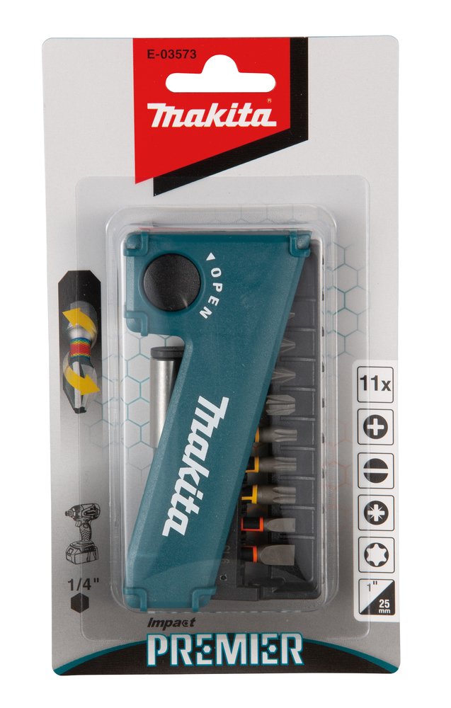 Juego de Puntas Torsion Impact Premier, 11 Piezas Makita E-03573 25 Mm 50 Mm perforación fijación - Imagen 3