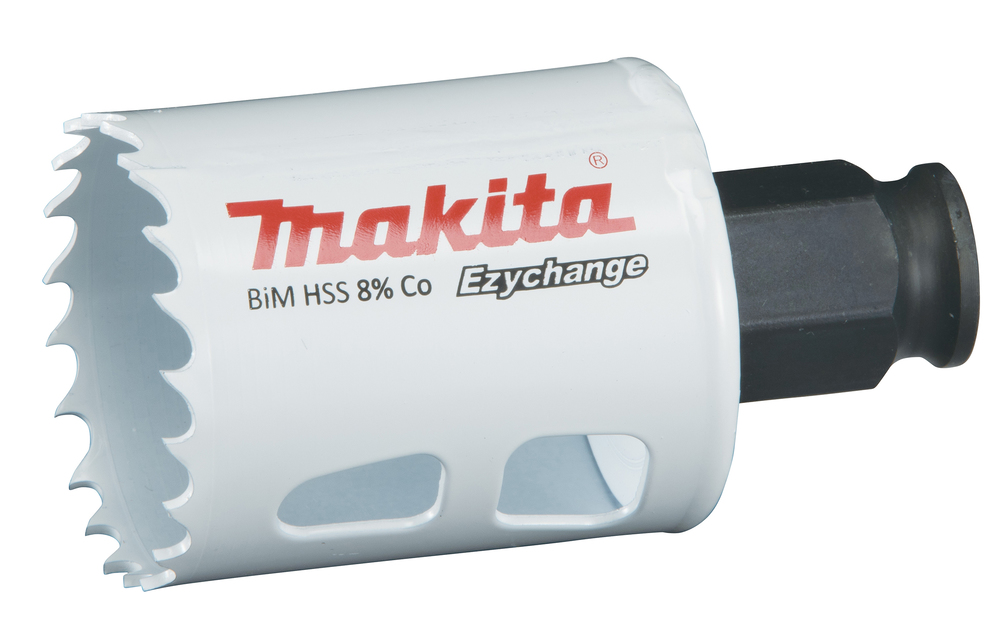 Broca de Corona Bim 40 Mm, Ezychange Makita E-03779 Inox perforación fijación acero inoxidable · aluminio