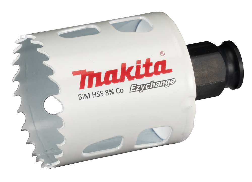 Broca de Corona Bim 46 Mm, Ezychange Makita E-03800 Inox perforación fijación acero inoxidable · aluminio