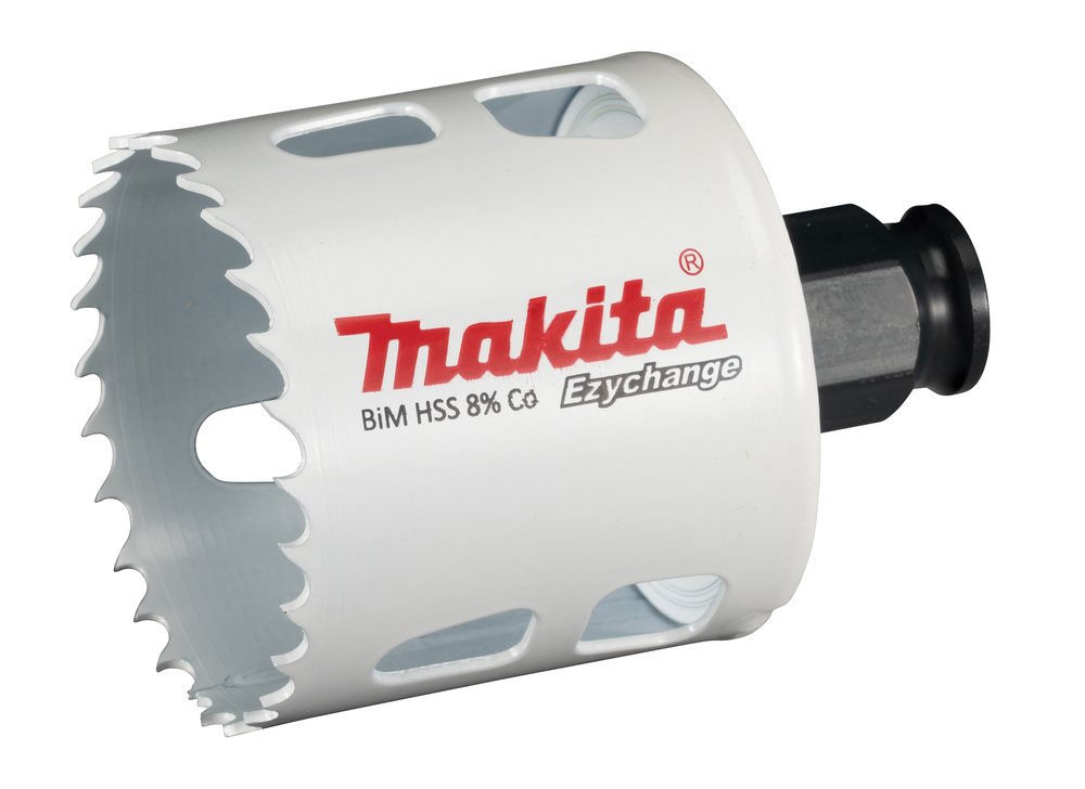 Broca de Corona Bim 52 Mm, Ezychange Makita E-03838 Inox perforación fijación acero inoxidable · aluminio