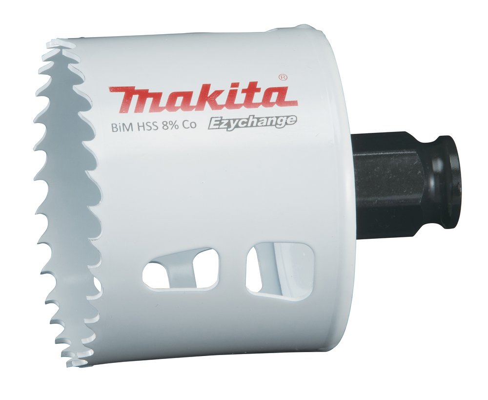 Broca de Corona Bim 60 Mm, Ezychange Makita E-03872 Inox perforación fijación acero inoxidable · aluminio