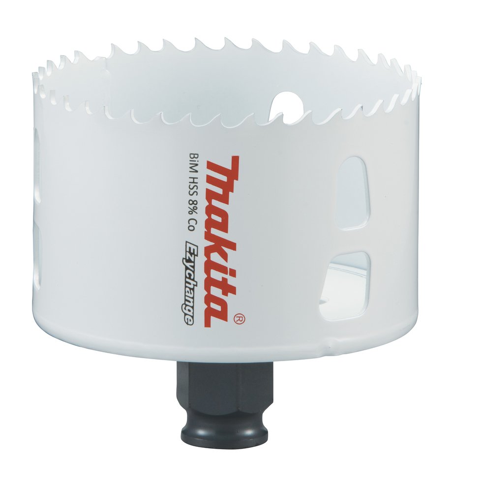 Broca de Corona Bim 76 Mm, Ezychange Makita E-03931 Inox perforación fijación acero inoxidable · aluminio - Imagen 2