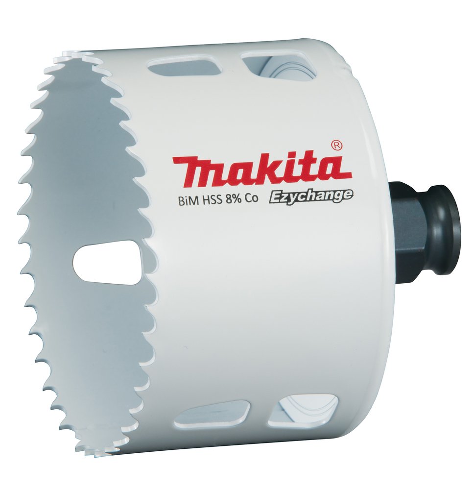 Broca de Corona Bim 76 Mm, Ezychange Makita E-03931 Inox perforación fijación acero inoxidable · aluminio