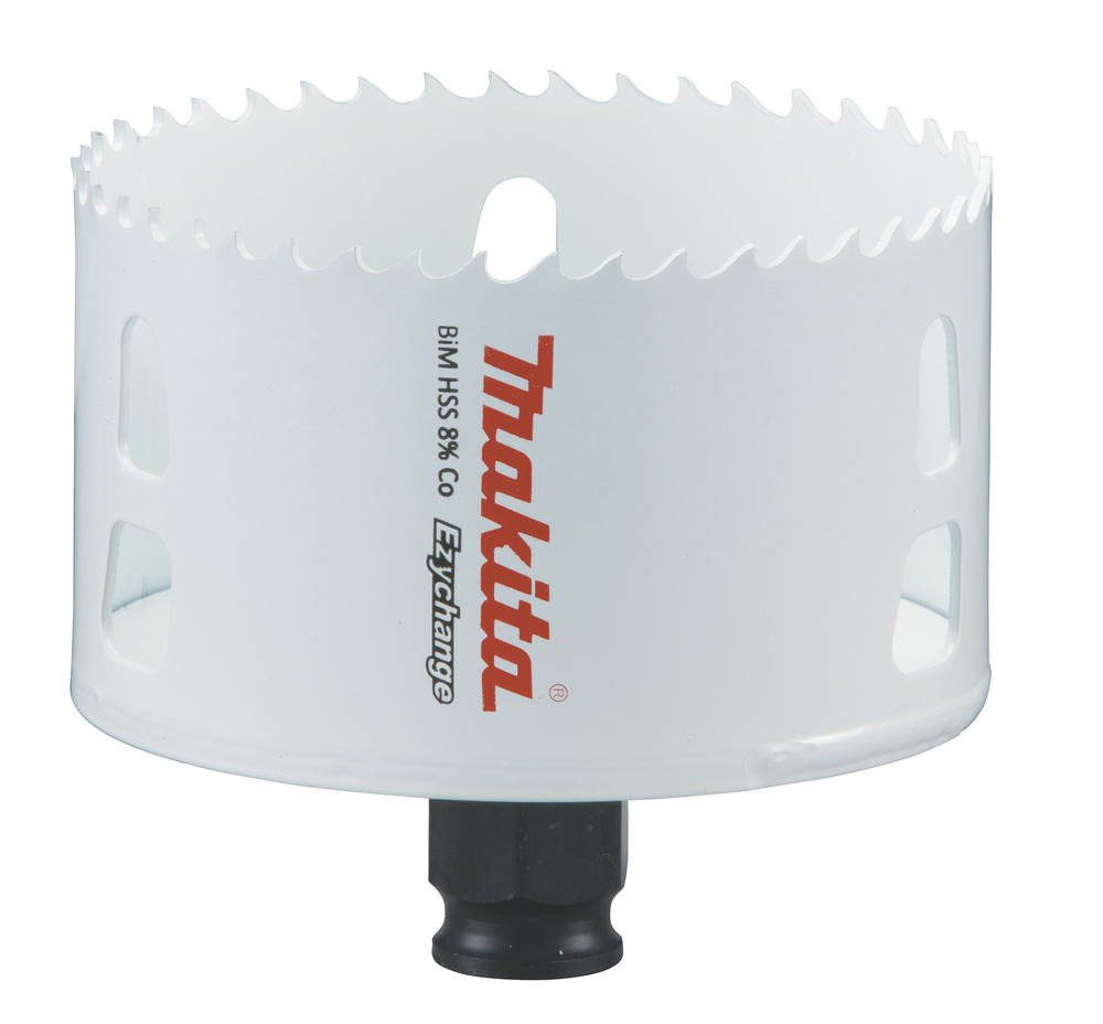Broca de Corona Bim 83 Mm, Ezychange Makita E-03953 Inox perforación fijación acero inoxidable · aluminio - Imagen 2