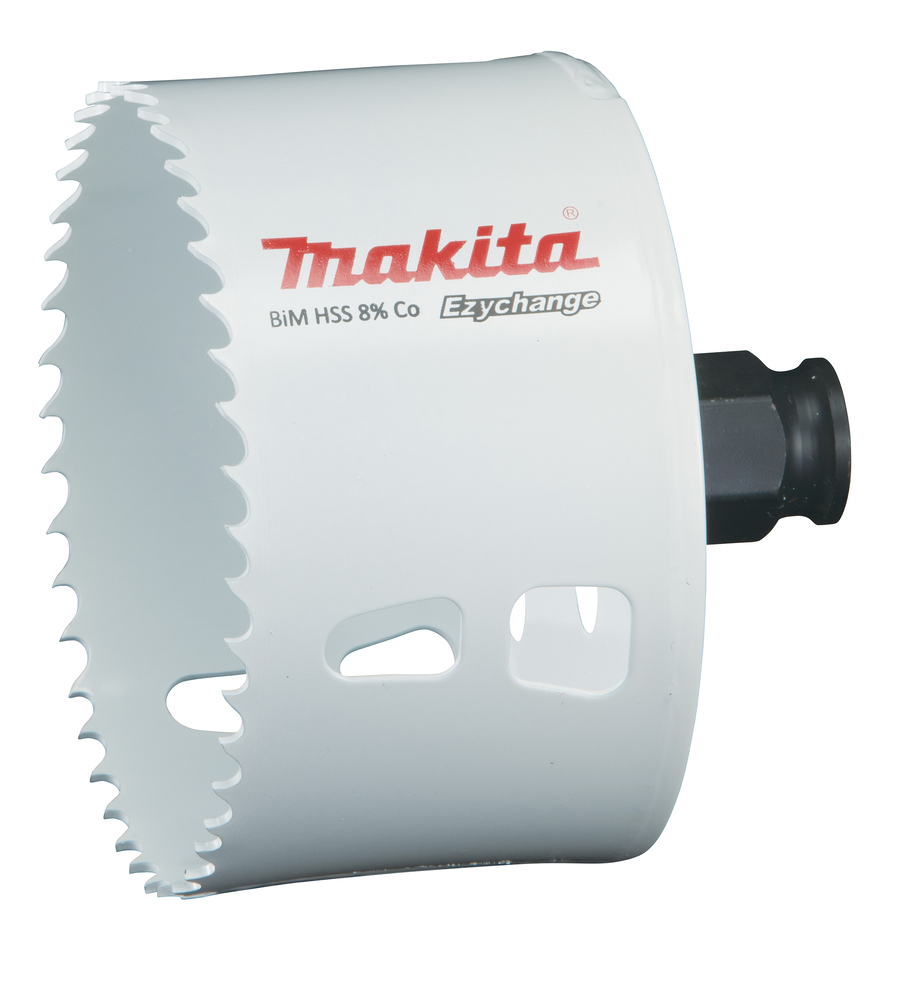 Broca de Corona Bim 83 Mm, Ezychange Makita E-03953 Inox perforación fijación acero inoxidable · aluminio