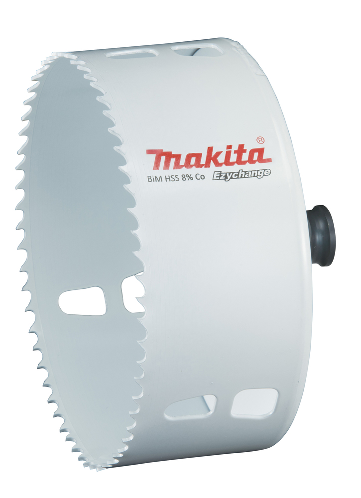 Broca de Corona Bim 114 Mm, Ezychange Makita E-04020 Inox perforación fijación acero inoxidable · aluminio