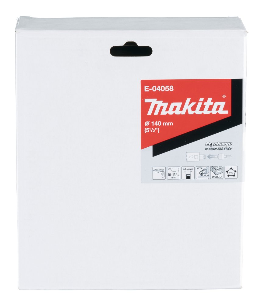 Broca de Corona Bim 140 Mm, Ezychange Makita E-04058 Inox perforación fijación acero inoxidable · aluminio - Imagen 3