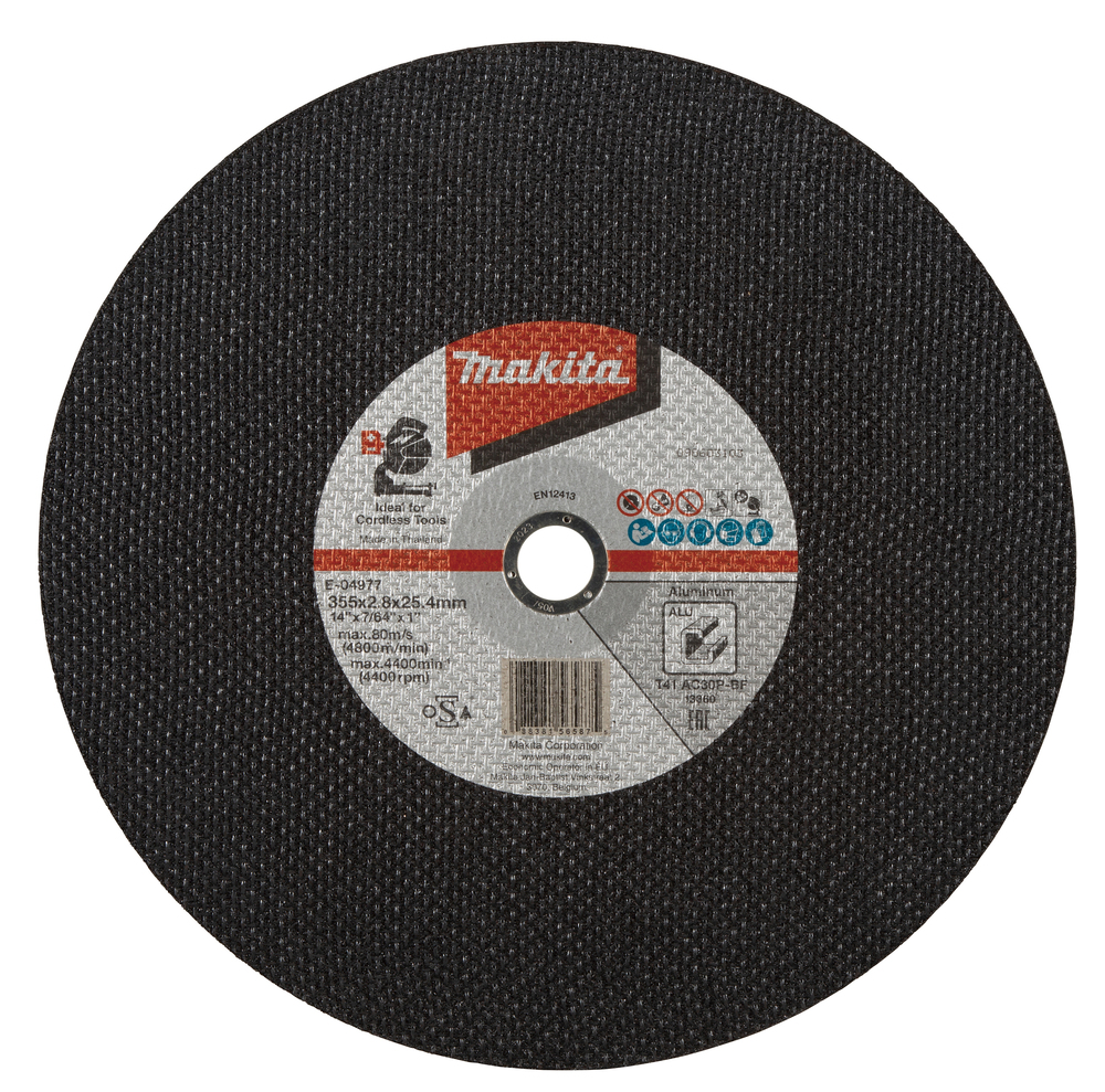 Disco de Corte, 355 X 2,8 X 25,4 Mm, 5 Uds Makita E-04977-5 355X2 trabajo metal aluminio
