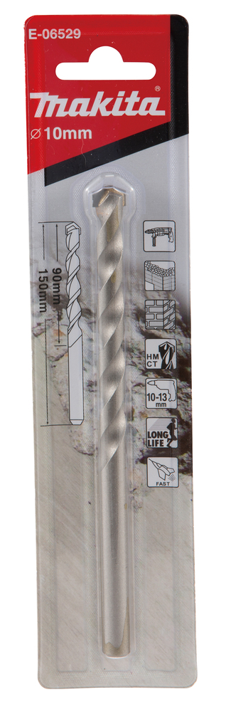 Broca T C T con Inserción Recta 10 X 150 Mm Makita E-06529 10X150 Mm perforación fijación