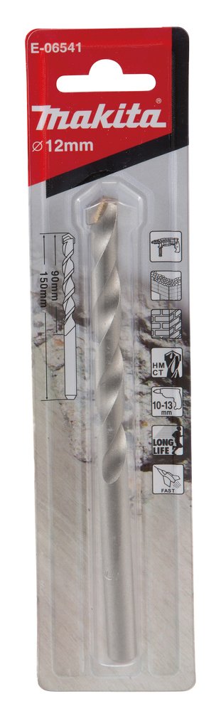 Broca T C T con Inserción Recta 12 X 150 Mm Makita E-06541 12X150 Mm perforación fijación