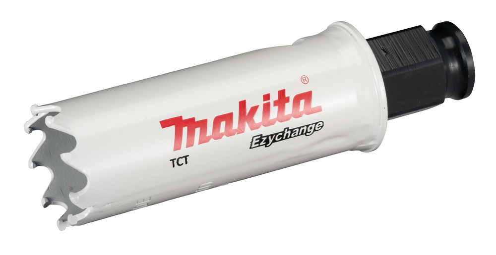 Broca de Corona T C T 25 Mm, Ezychange Makita E-06666 Inox perforación fijación acero inoxidable · aluminio