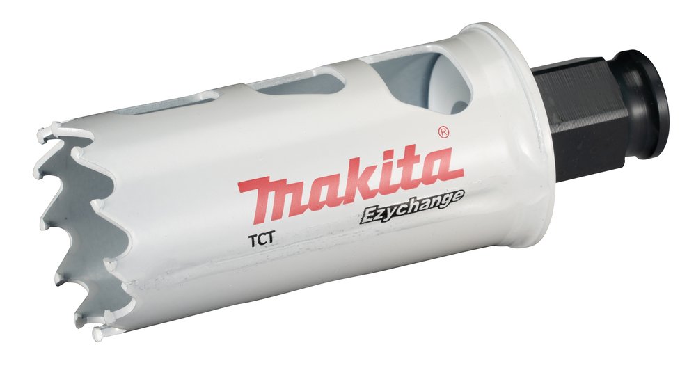 Broca de Corona T C T 32 Mm, Ezychange Makita E-06672 Inox perforación fijación acero inoxidable · aluminio