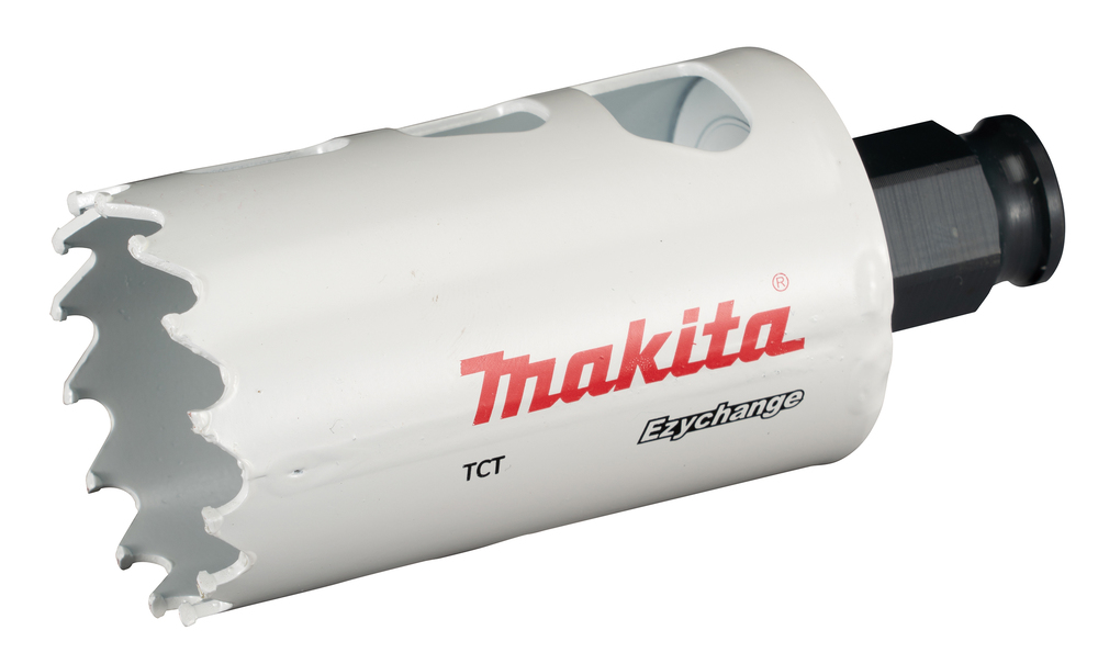 Broca de Corona T C T 40 Mm, Ezychange Makita E-06703 Inox perforación fijación acero inoxidable · aluminio