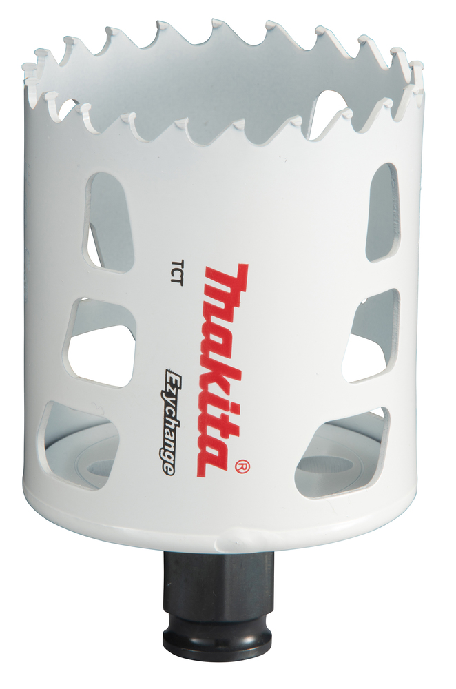 Broca de Corona T C T 60 Mm, Ezychange Makita E-06747 Inox perforación fijación acero inoxidable · aluminio - Imagen 2
