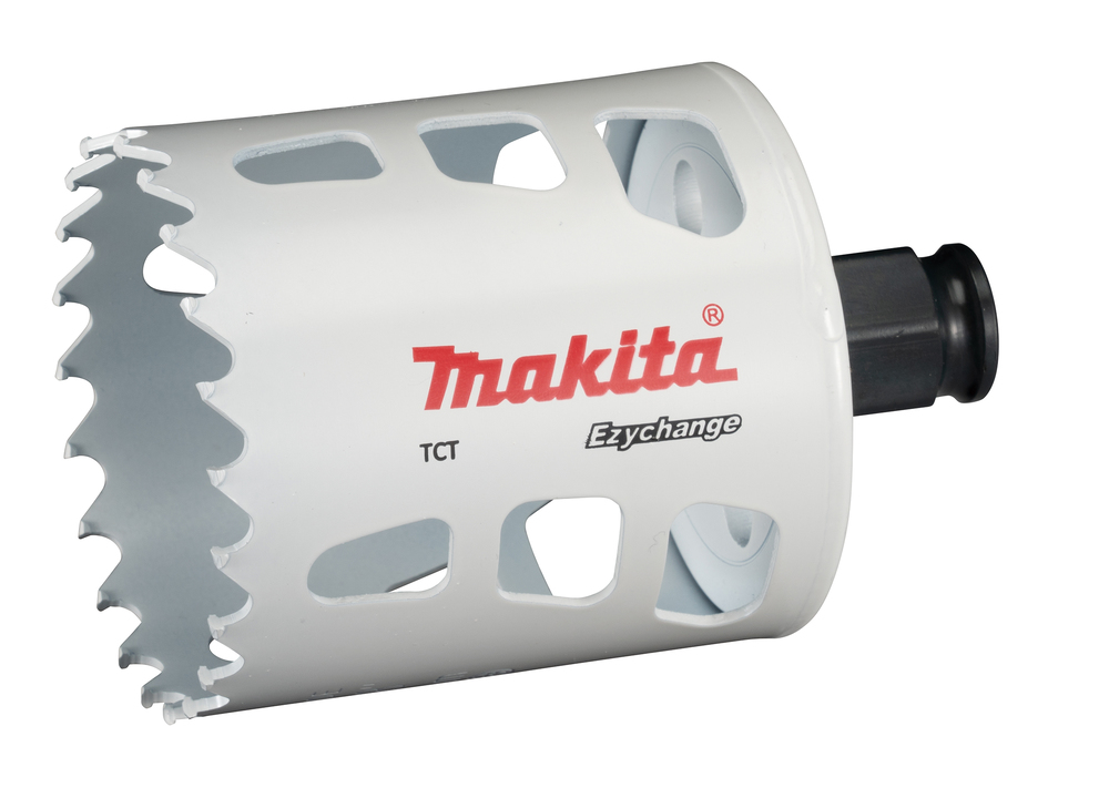 Broca de Corona T C T 60 Mm, Ezychange Makita E-06747 Inox perforación fijación acero inoxidable · aluminio