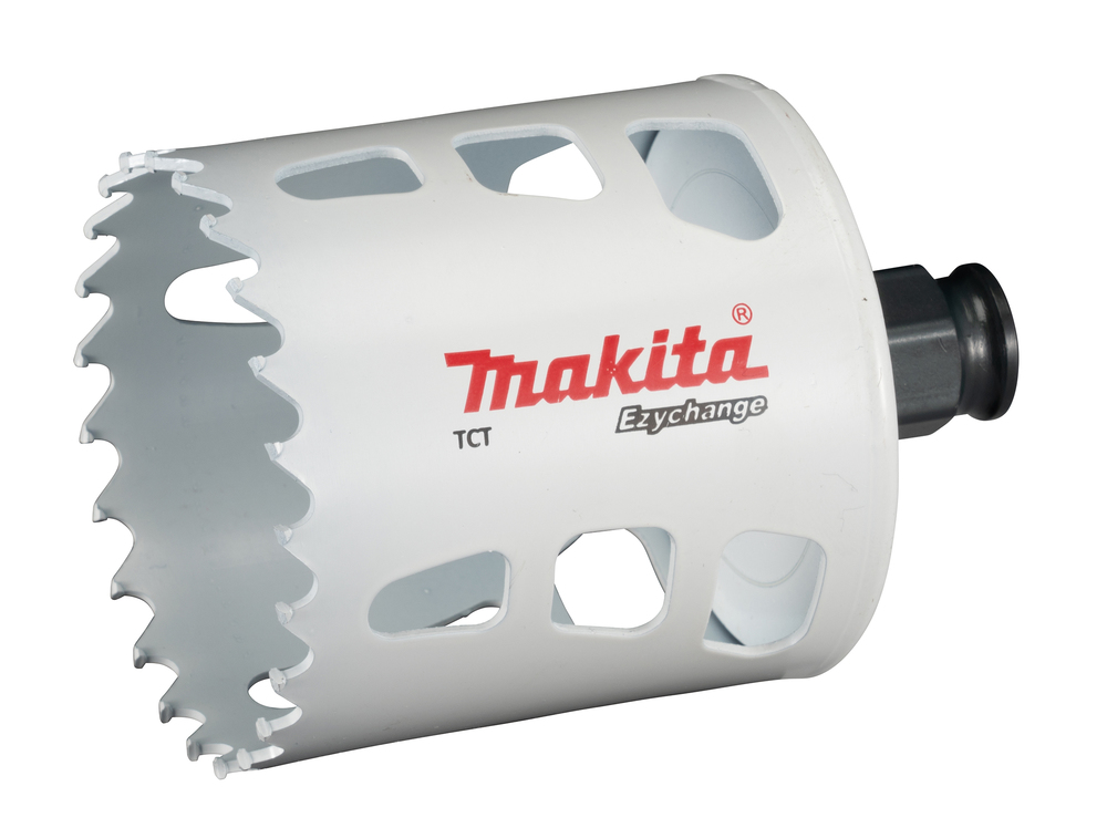 Broca de Corona T C T 64 Mm, Ezychange Makita E-06753 Inox perforación fijación acero inoxidable · aluminio