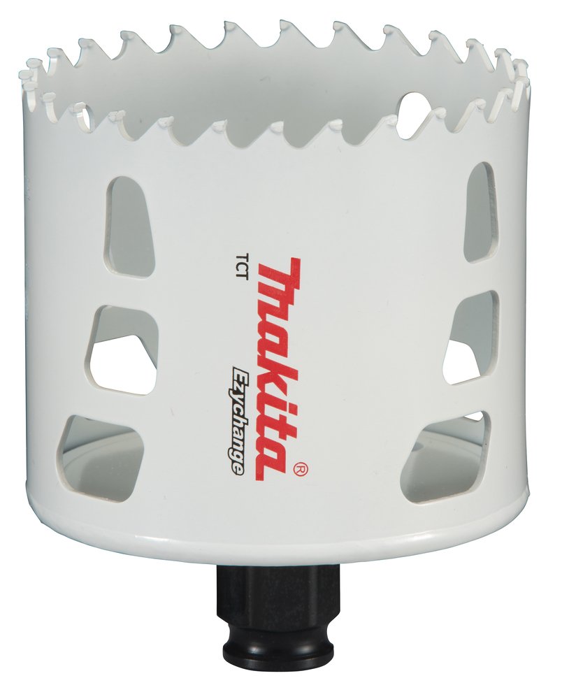 Broca de Corona T C T 76 Mm, Ezychange Makita E-06806 Inox perforación fijación acero inoxidable · aluminio - Imagen 2