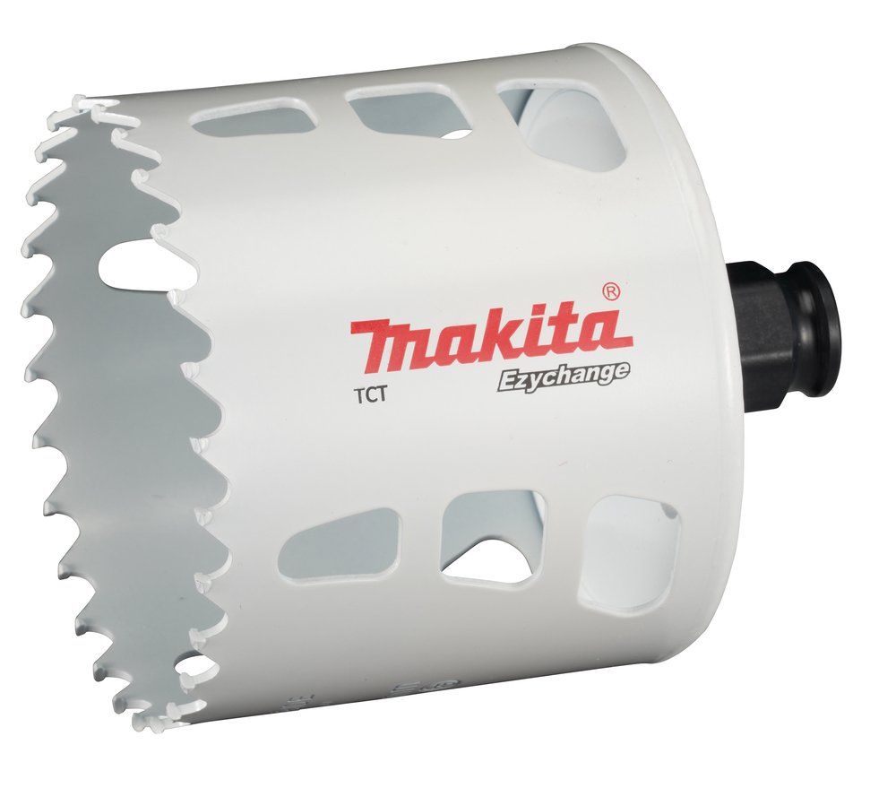 Broca de Corona T C T 76 Mm, Ezychange Makita E-06806 Inox perforación fijación acero inoxidable · aluminio