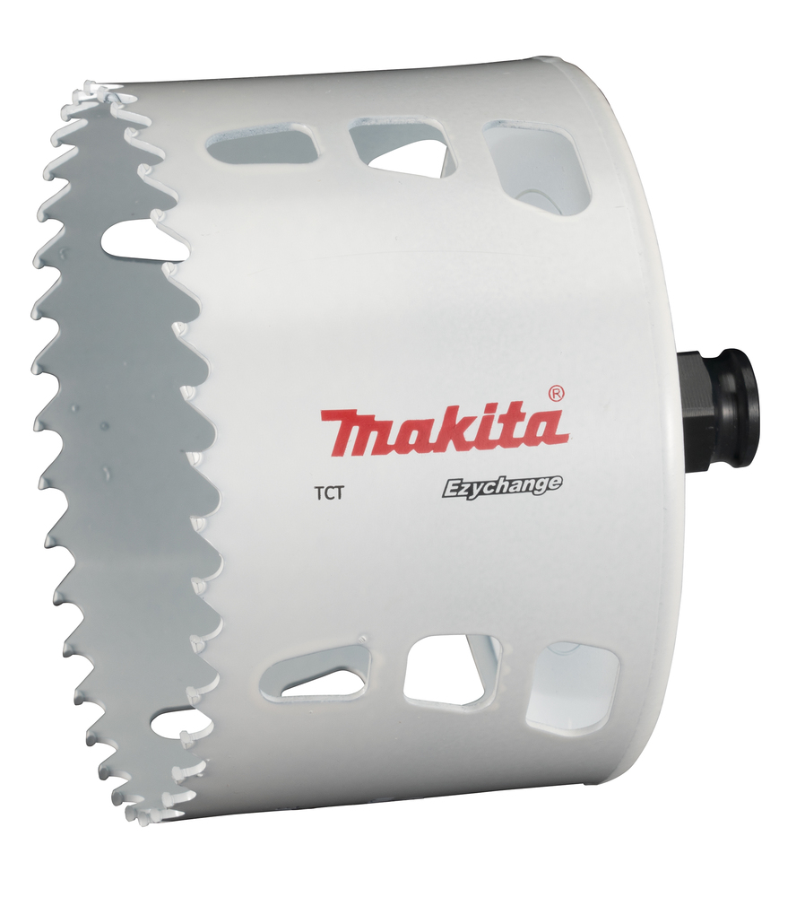 Broca de Corona T C T 102 Mm, Ezychange Makita E-06828 Inox perforación fijación acero inoxidable · aluminio