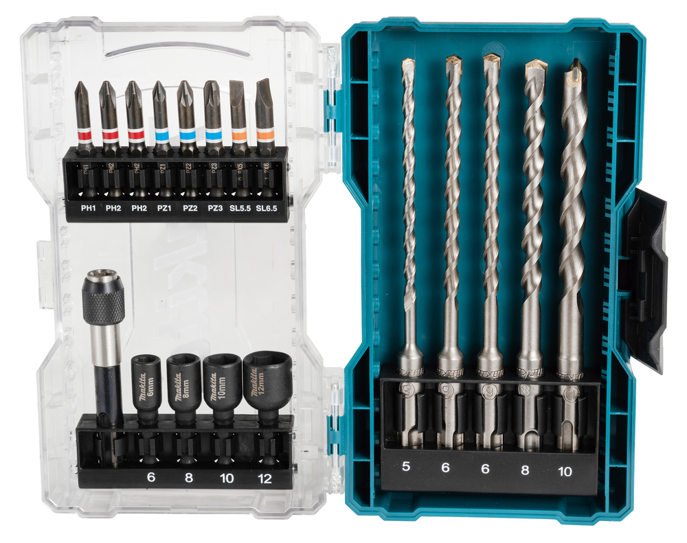 Set de Puntas y Brocas 18 Piezas Makita E-07026 48 Mm 50 Mm perforación fijación