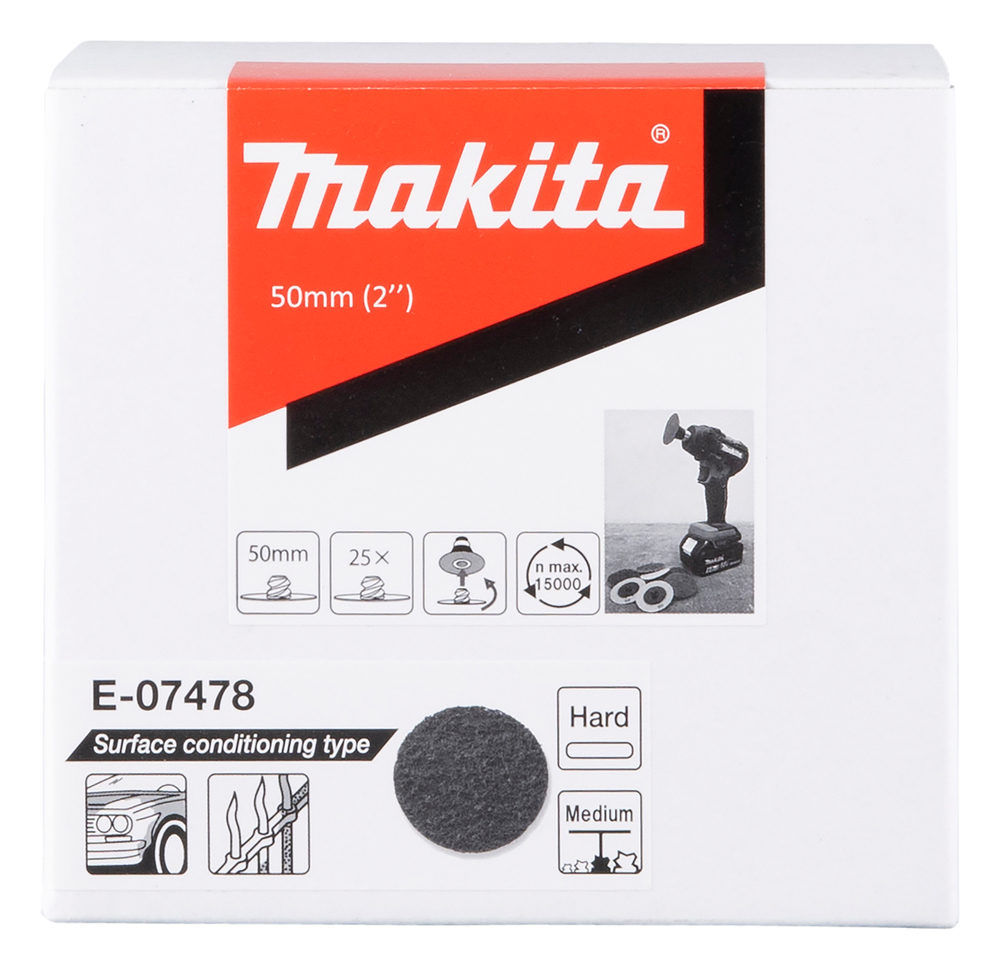 Disco de Acondicionamiento de Superficies, 50 Mm Makita E-07478 abrasivo pulido - Imagen 2